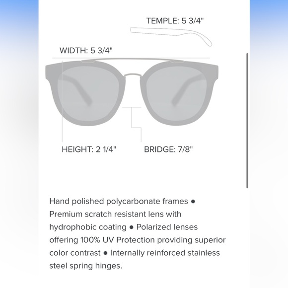 I-Sea Topanga Sunglasses - Snow Tort / Smoke Polarized - Picture 5 of 5